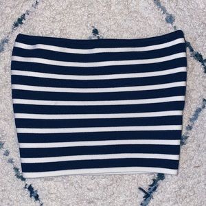 navy blue/white stripe aritzia/babaton tube top